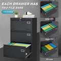 Black Locking Metal 3 Drawer Filing Cabinet O7574
