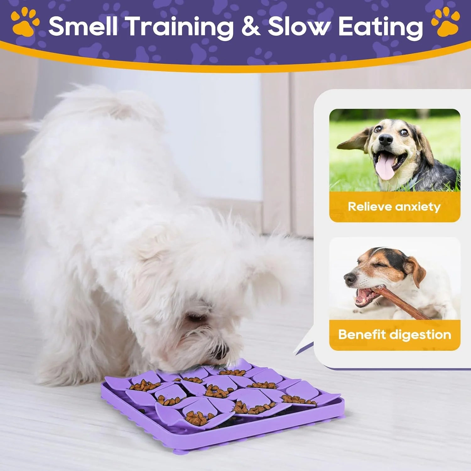 Purple Silicone Snuffle Mat for Dogs W458265