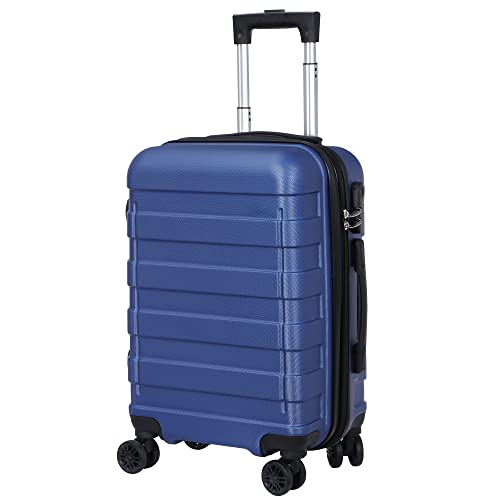 Black 21 Inch Expandable Hardside Carry On Luggage with Spinner Wheels K122997