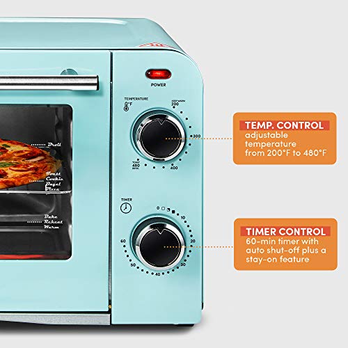 Blue 2 Slice 9.5" Griddle with Glass Lid 4-Cup Coffeemaker Toaster Oven U446