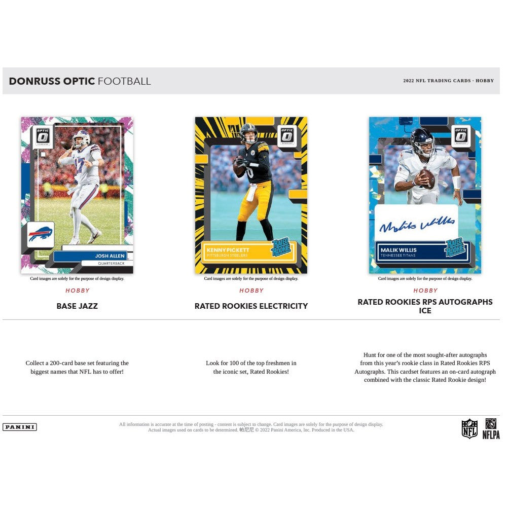 2022 Panini Donruss Optic Football Hobby Box A2453