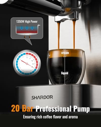 20 Bar Espresso Machine with Milk Frother and Touchscreen I377