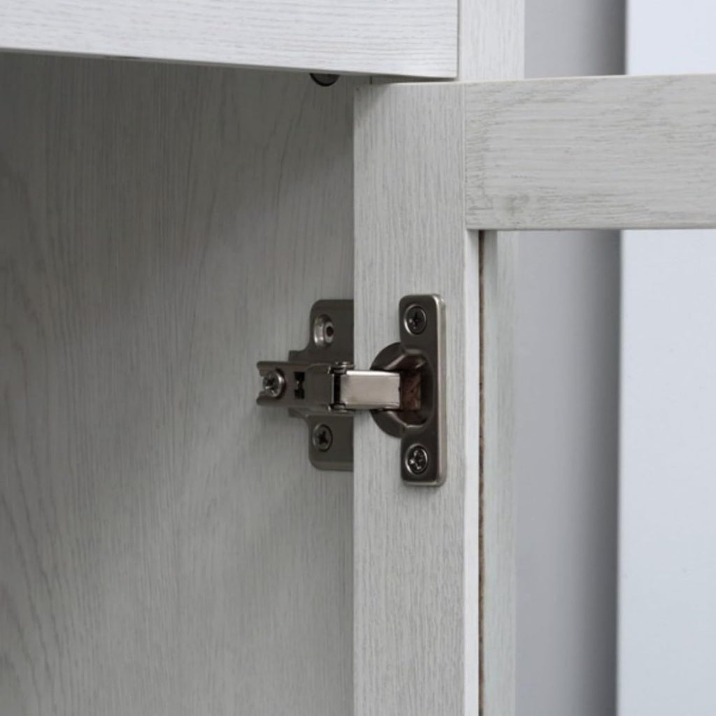 White Floor Bathroom Cabinet with Doors T22029