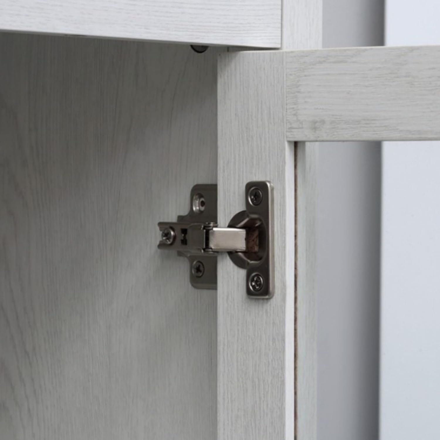 White Floor Bathroom Cabinet with Doors T22029