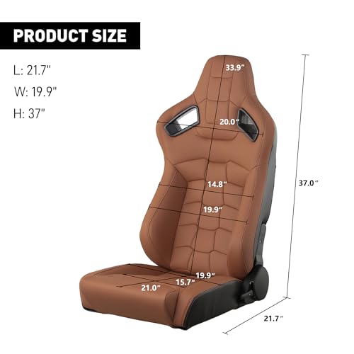 Black PVC Leather Bucket Seats with Dual Lock Sliders G470