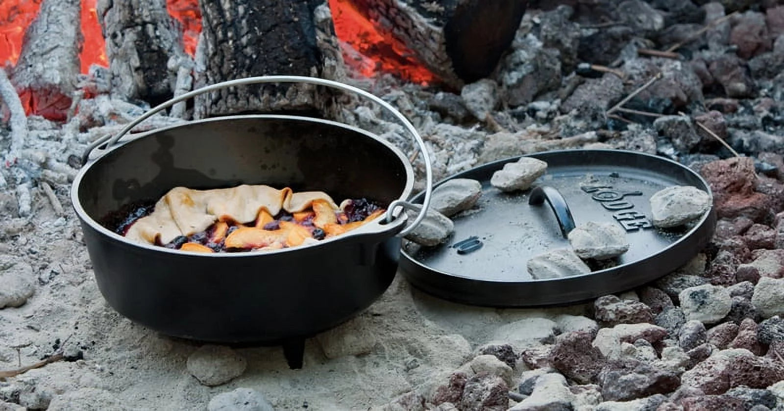 12 Inch 6 Quart Seasoned Cast Iron Camp Dutch Oven C13161