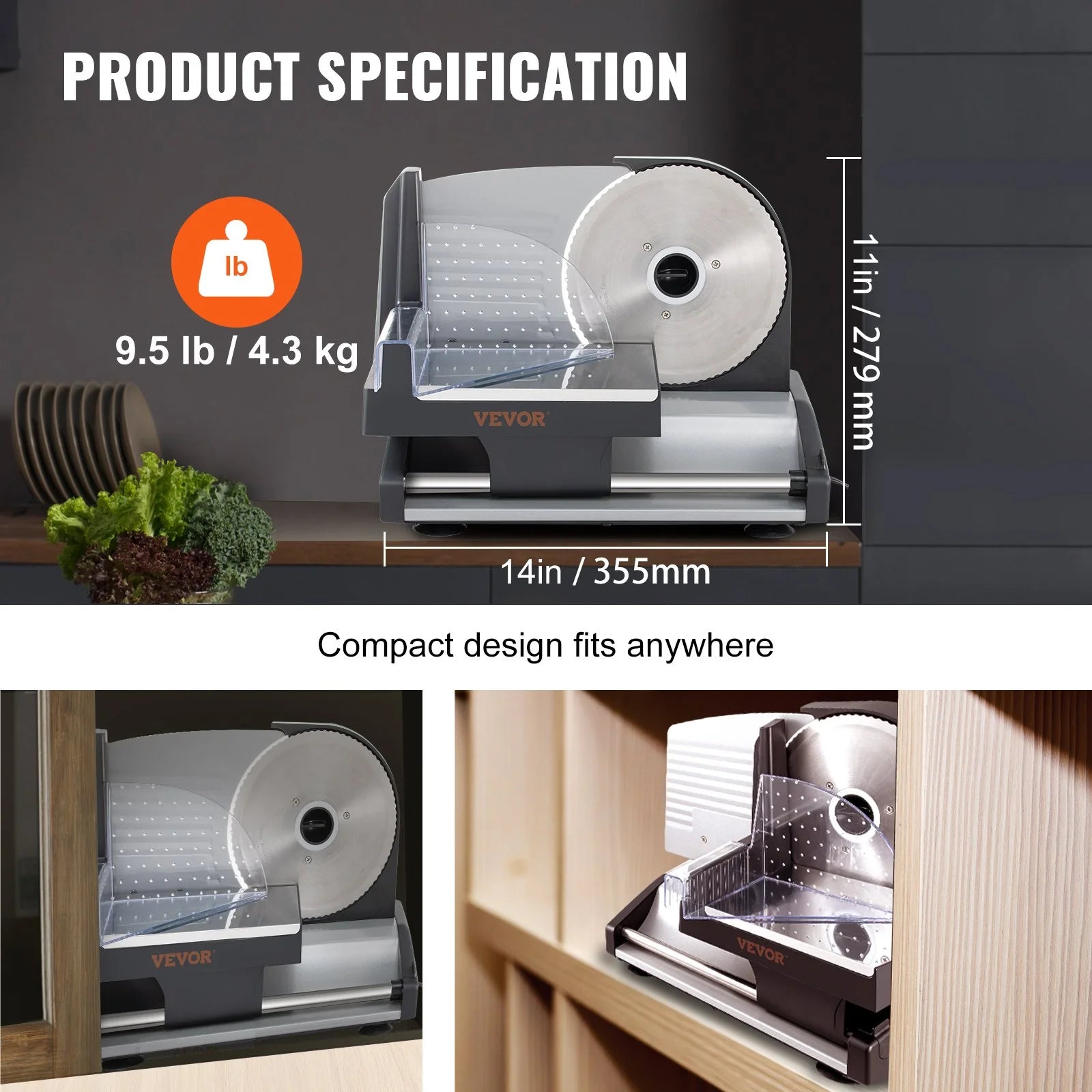 7.5" Electric Meat Slicer 200W L99965