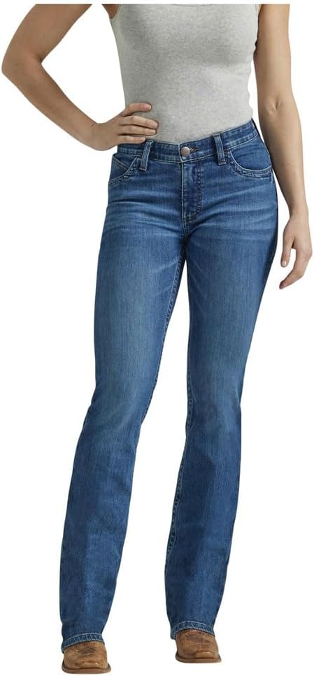 Jennifer Blue Mid Rise Bootcut Jean L72562