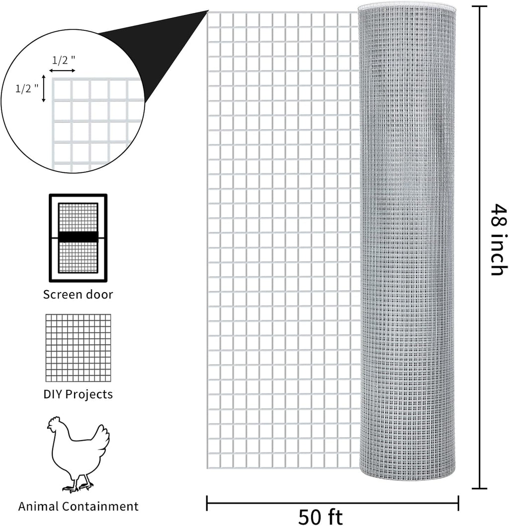 Galvanized 48inx50ft 19 Gauge Wire Mesh E652