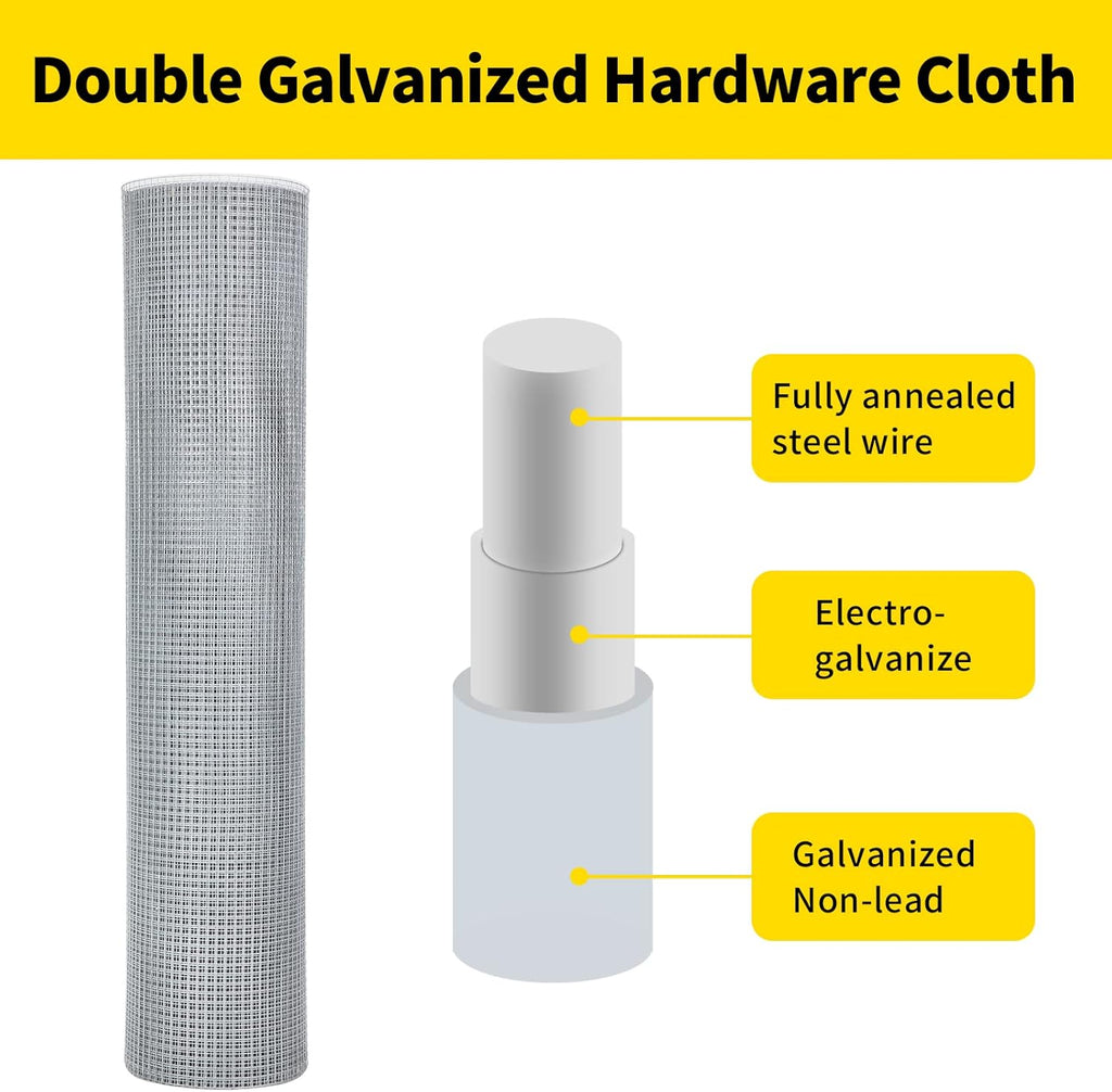 Galvanized 48inx50ft 19 Gauge Wire Mesh E652