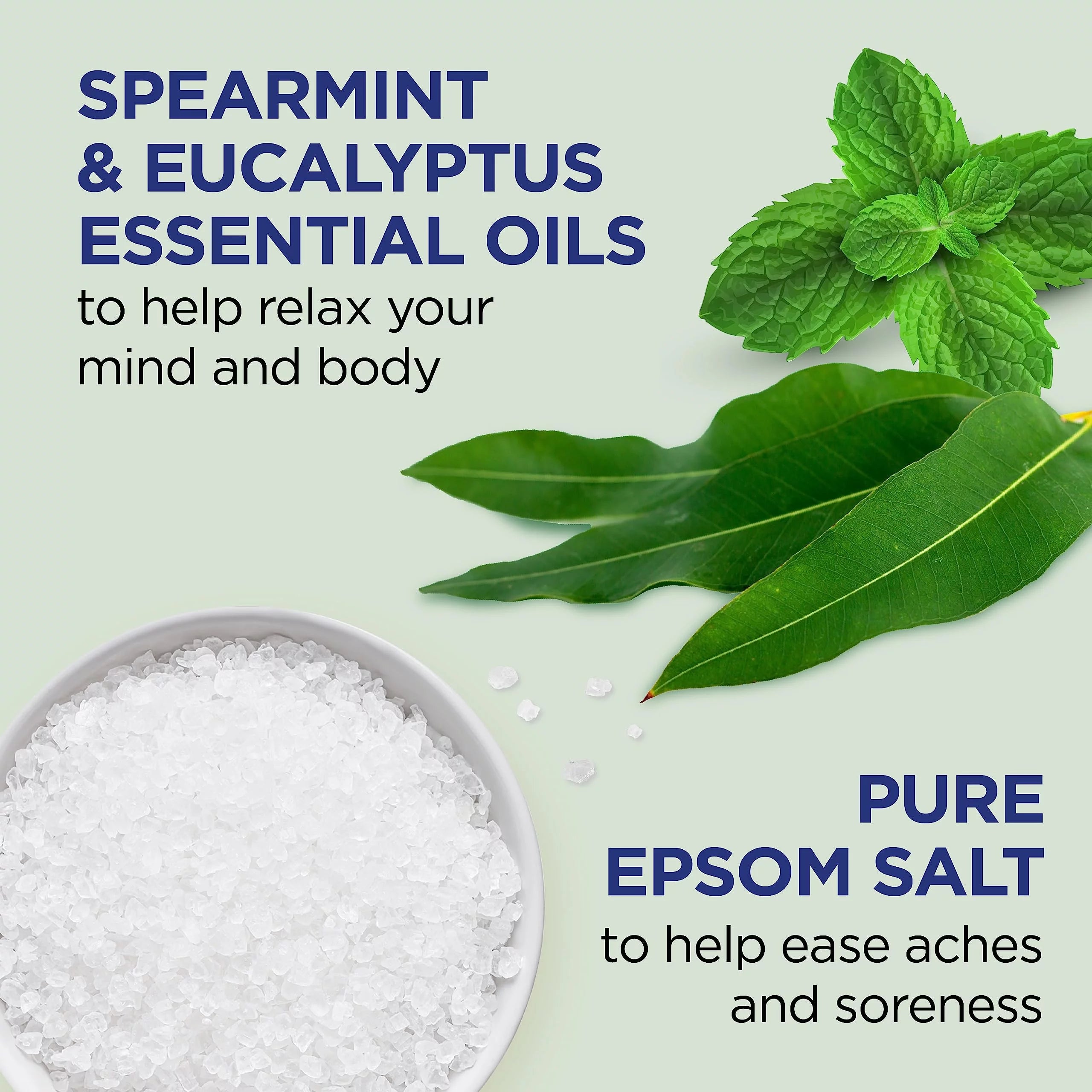 Body Wash with Pure Epsom Salt, Eucalyptus & Spearmint, 24 Fl Oz (Pack of 4) Q317103