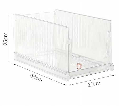 Clear Stackable Plastic Storage Bins L914121