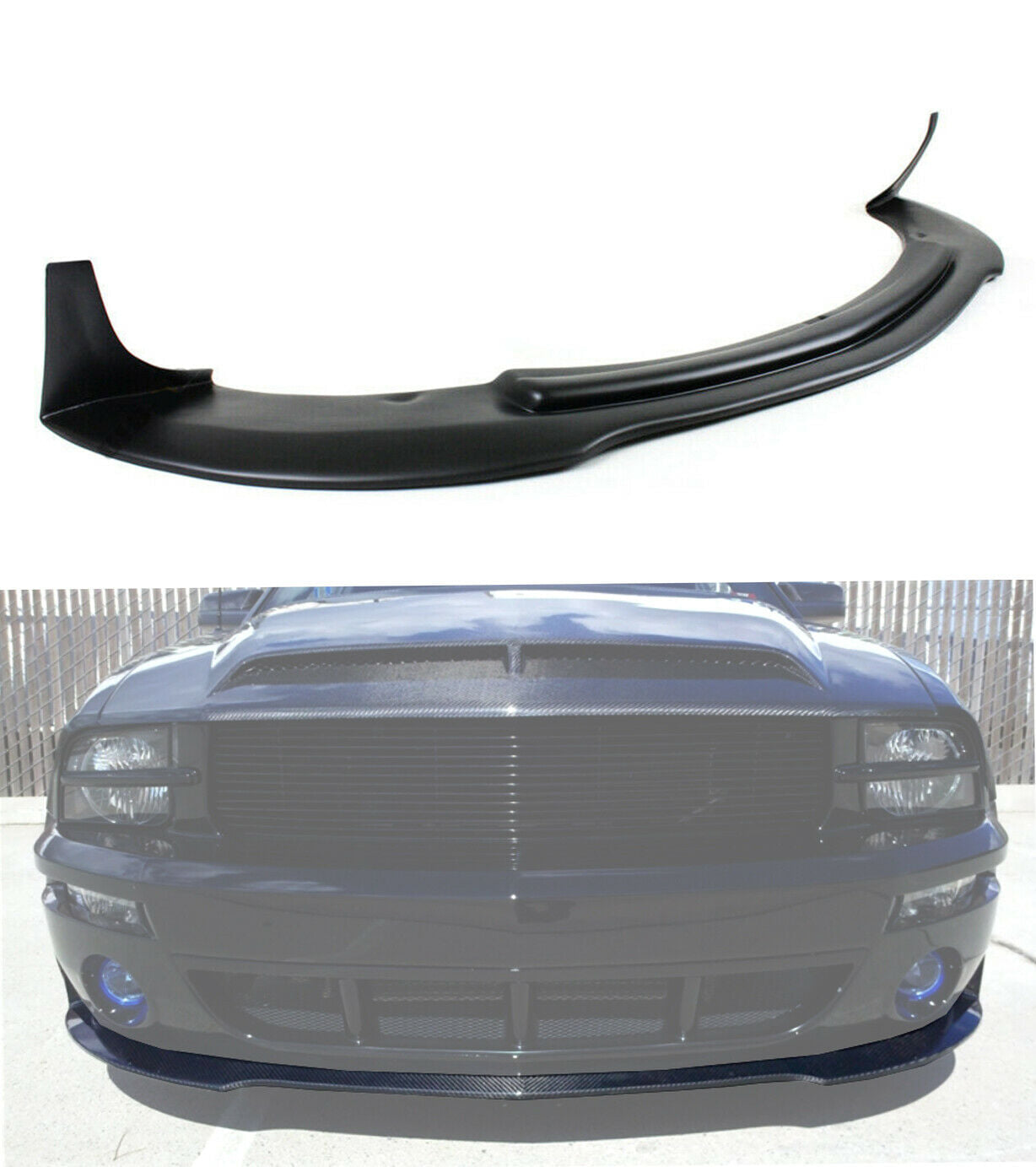 Matted Black Front Bumper Chin Lip Spoiler Splitter for Ford Mustang V8 S527655