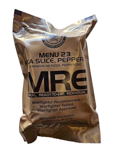 MRE Meal Ready to Eat with Entree, Snacks, Dessert, Drink Mix, Utensils, Condiments and FRH Q50821