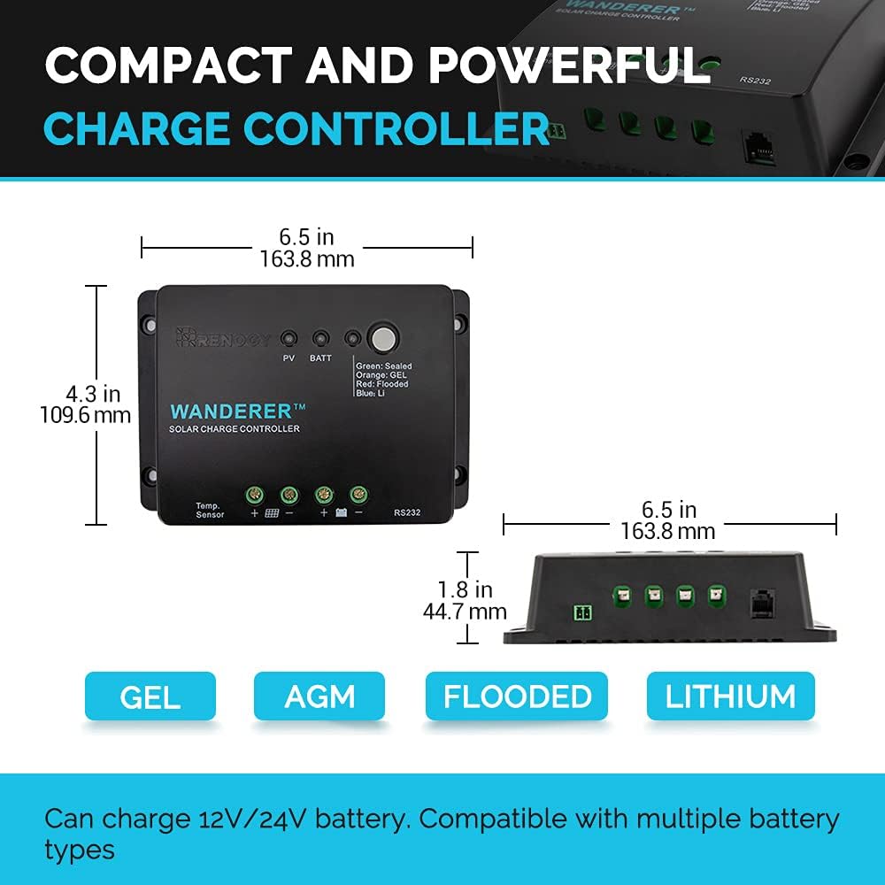 400 Watt 12 Volt Monocrystalline Solar Panel Kit with 40A MPPT Charge Controller Y1342