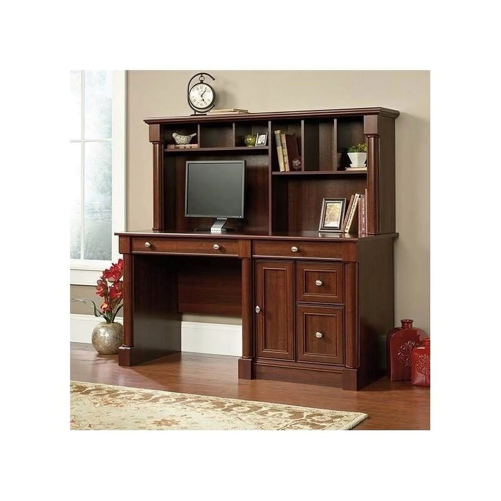 Contemporary Wood Computer Desk with Hutch X110179