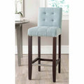 Blue Tufted Bar Stool with Footrest M791