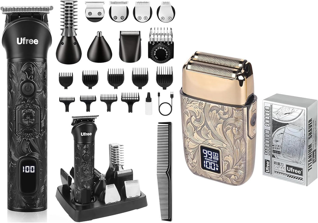 Beard Trimmer Electric Razor Cordless Hair Clippers 7 in 1 Beard Grooming Kit P434124