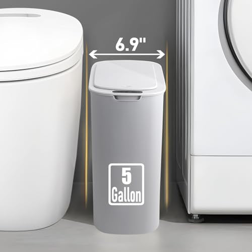 Black Motion Sensor Trash Can with Lid G6663
