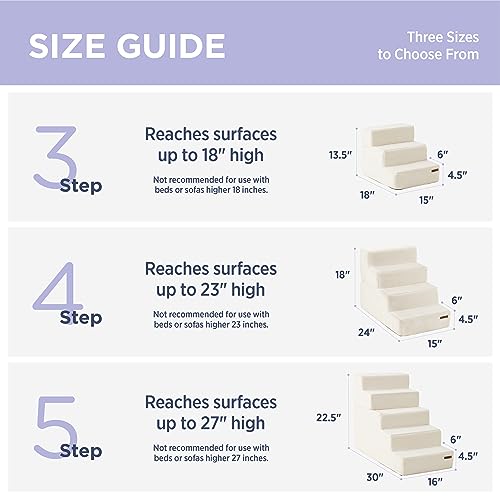 Grey 5 Steps Folding Pet Stairs with Non-Slip Bottom O548548