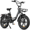 Electric Bike with 20 * 4.0" Fat Tire, 48V13Ah Battery, 7-Speed Gear, Front Suspension (Black) G92900