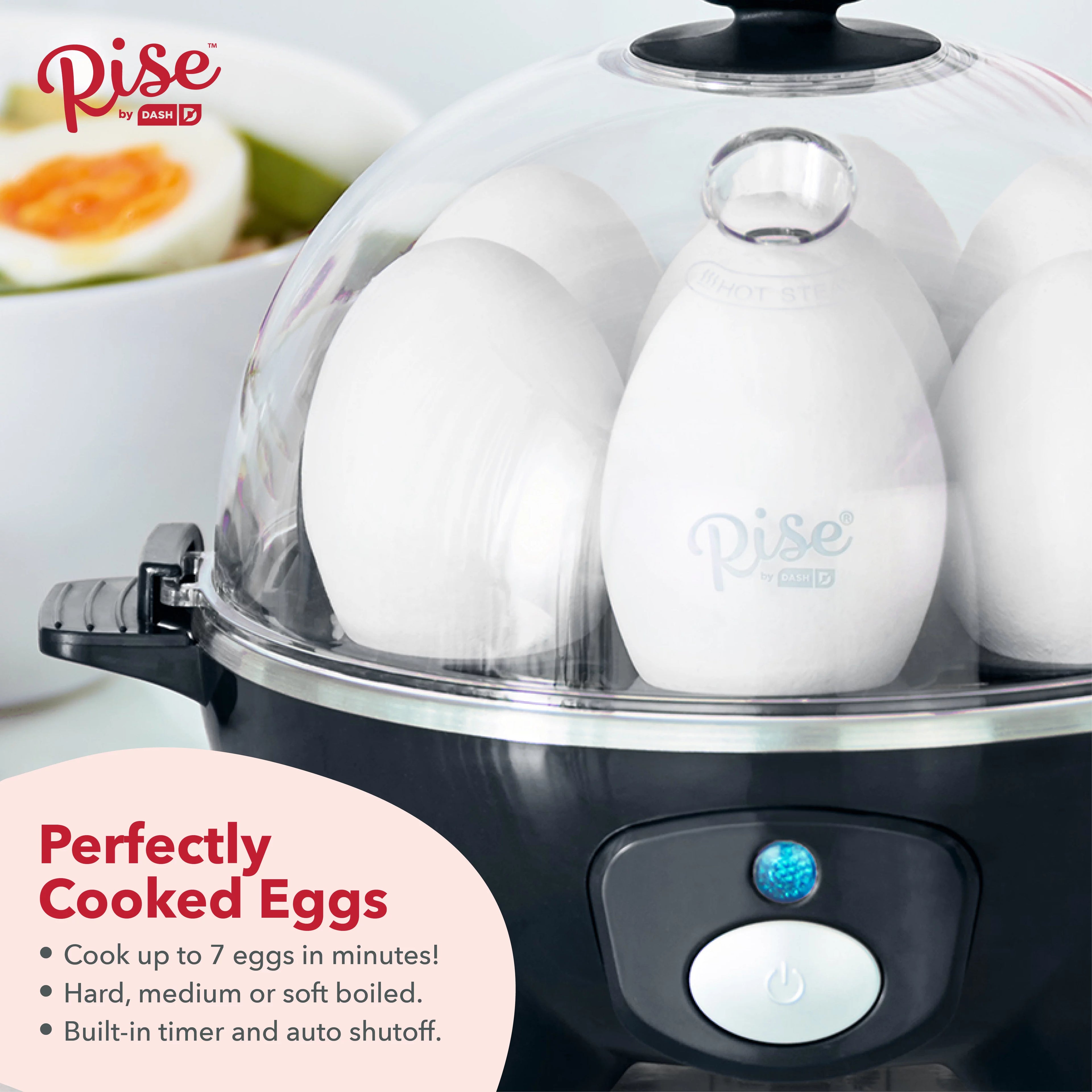 7 Egg Capacity Electric Egg Cooker Black Q9174