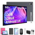 10 inch Android 14 Tablet with Keyboard, 12GB RAM 128GB ROM, Black Y31609