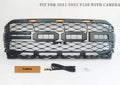Matte Black Front Grille with Letters & LEDs F93346