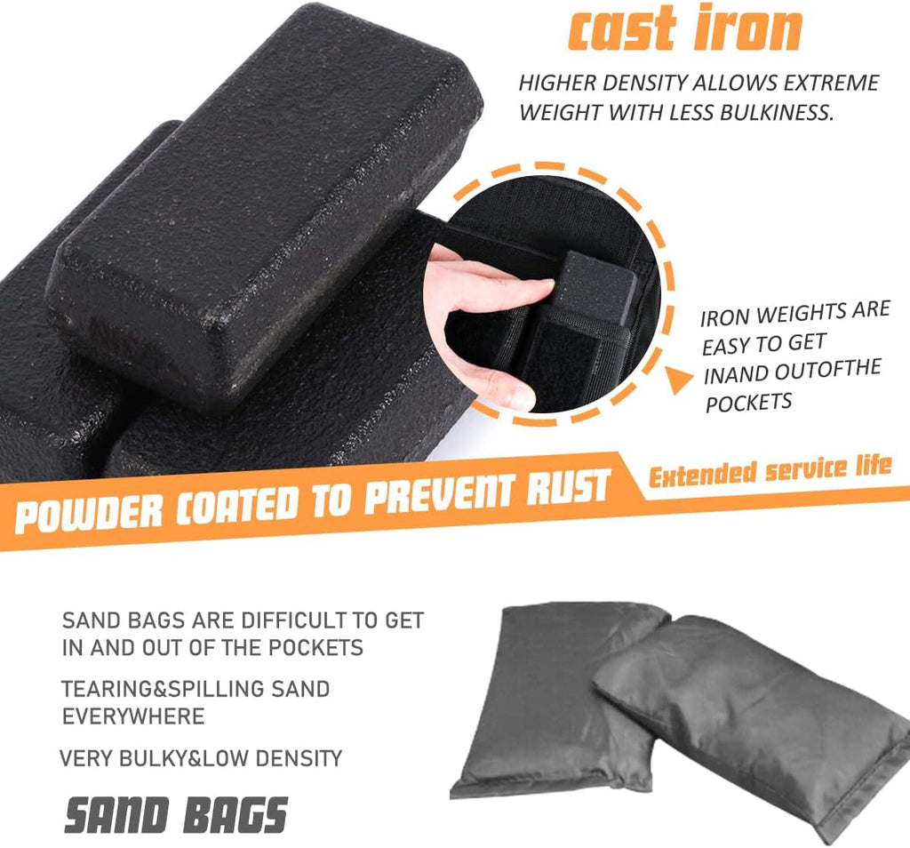 Adjustable Weighted Vest 0-44lbs with Solid Bar Weights N742
