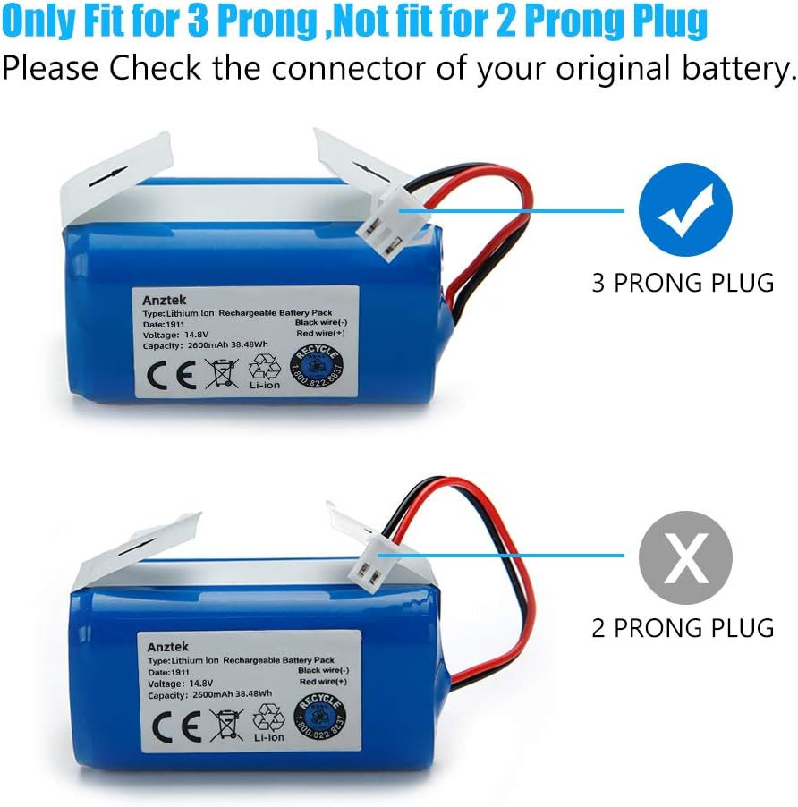 14.8V 2600mAh Rechargeable Battery (3 Prong Plug) C949875