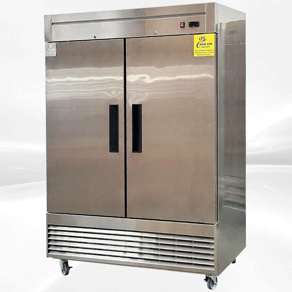 Stainless Steel 2-Door Solid Upright Freezer 47 Cuft L65744