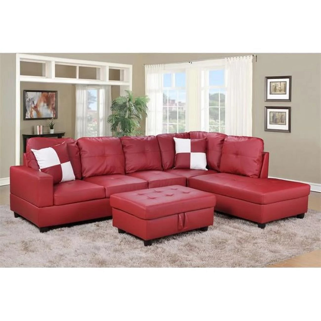 Red Right Hand Facing Sectional Sofa C108315