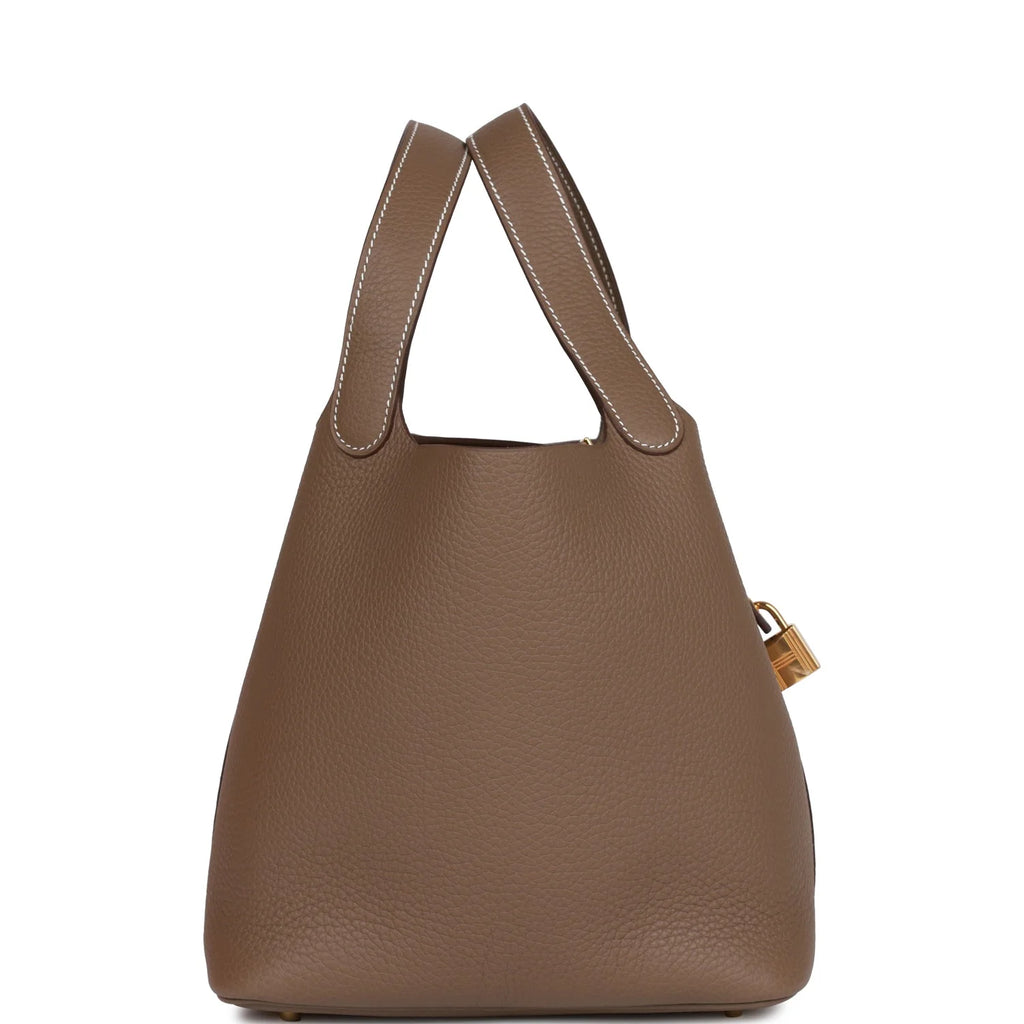 Etoupe Clemence Gold Hardware Bag V522