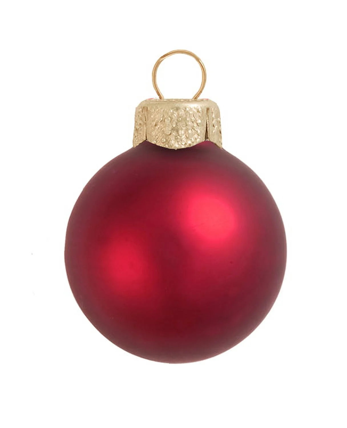 Red Matte Finish Glass Christmas Ball Ornaments - 6ct T572711
