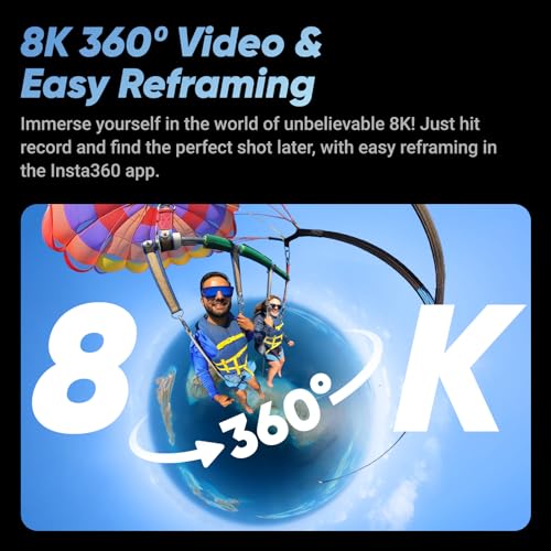 8K Waterproof 360 Action Camera with Invisible Selfie Stick V2788
