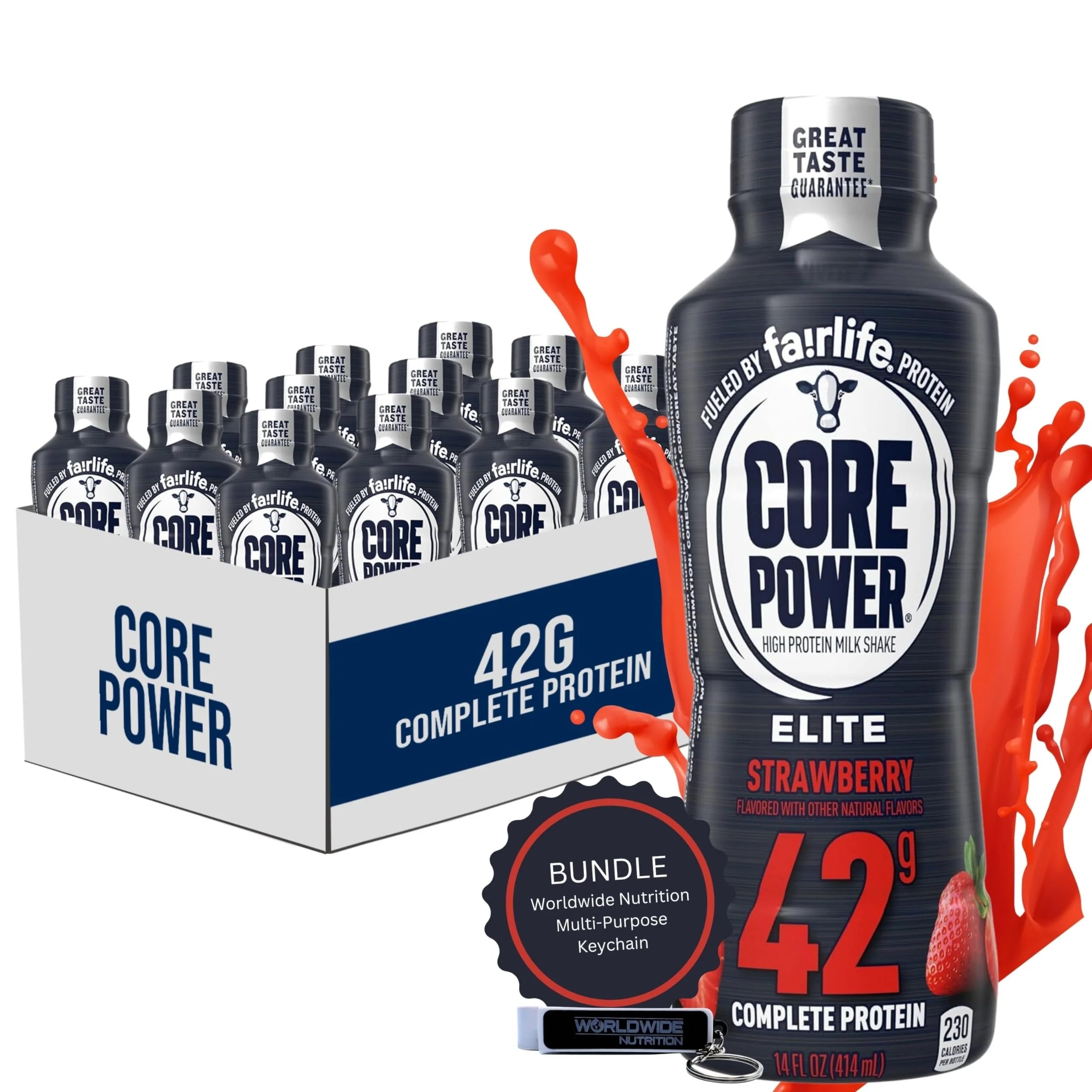 Strawberry Protein Shake 14 Fl Oz Pack of 12 F843622