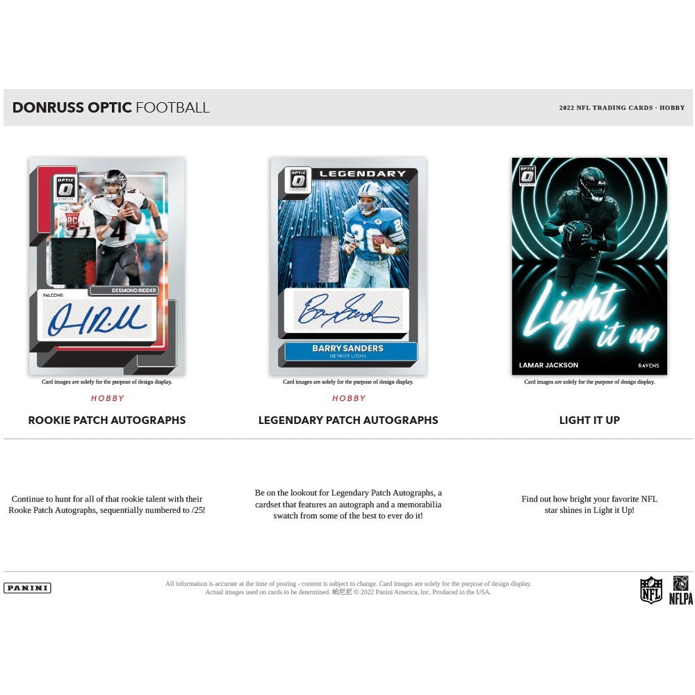 2022 Panini Donruss Optic Football Hobby Box A2453