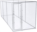 10 x 10 Foot Heavy Duty Outdoor Chain Link Dog Kennel with Door (2 Pack) J506810