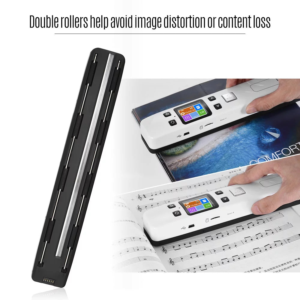 Portable Wand Document Scanner A4 Size LCD Display A959116