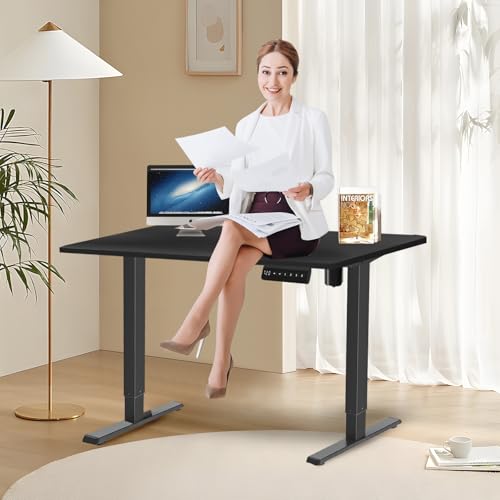 Black Height Adjustable Electric Standing Desk Frame N2691