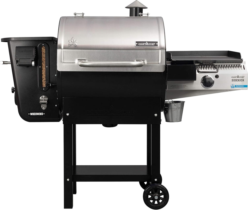 24 in. WIFI Woodwind Pellet Grill & Smoker with Sidekick T6411
