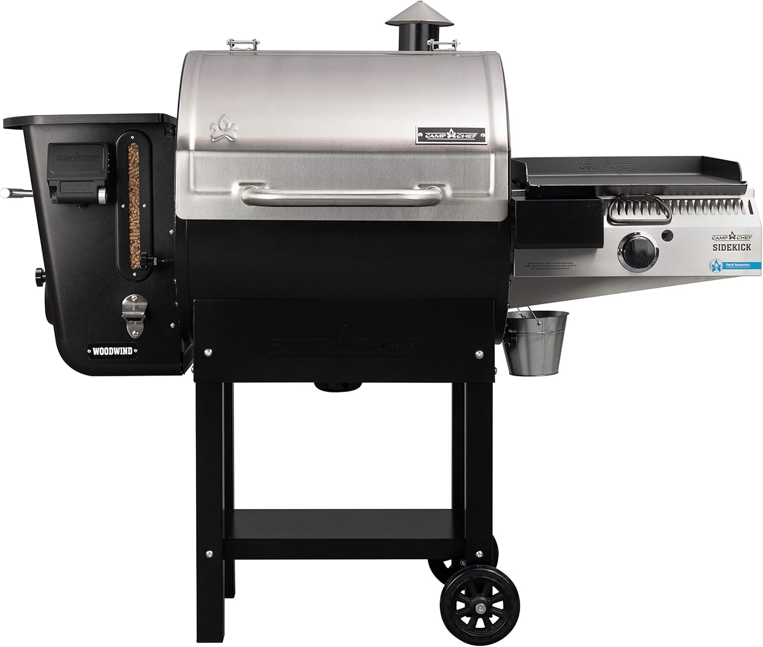 24 in. WIFI Woodwind Pellet Grill & Smoker with Sidekick T6411