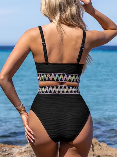 Women's Two Piece Bikini Set High Waisted V Neck Y4680
