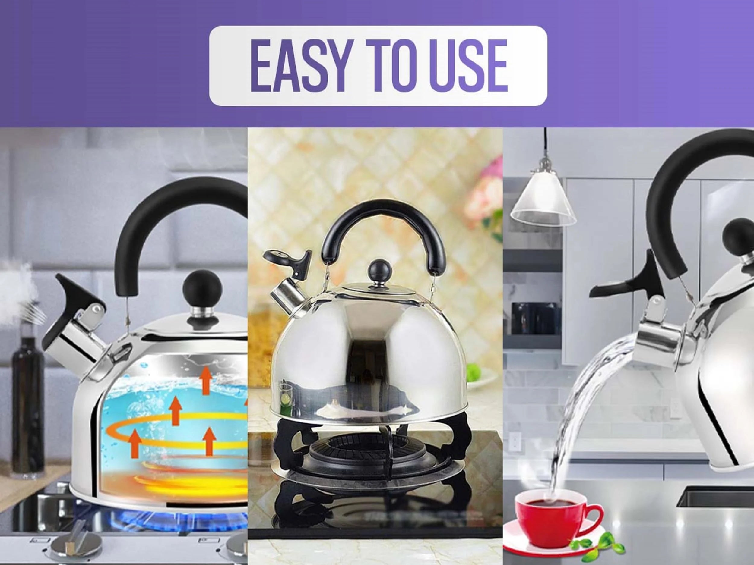 Stainless Steel Whistling Tea Kettle K386
