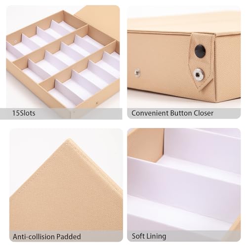 Sunglasses Organizer Storage Eyeglasses Holder Case Box with Lid A121