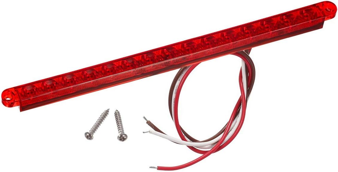 2Pcs 12" 15 LED Red Trailer Truck Identification Light Bar T964