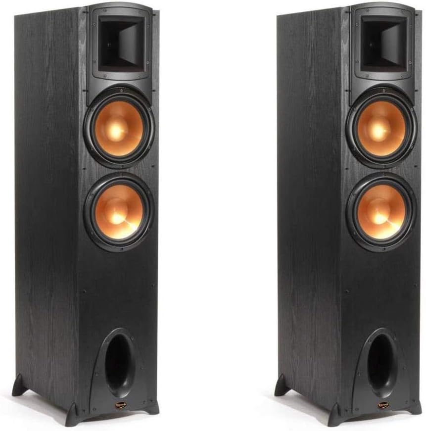Black Floorstanding Speaker with Dual 8" Woofers C987