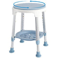 Adjustable Round Shower Seat with 5 Adjustable Heights 19''-21'' Load 350LB R4008