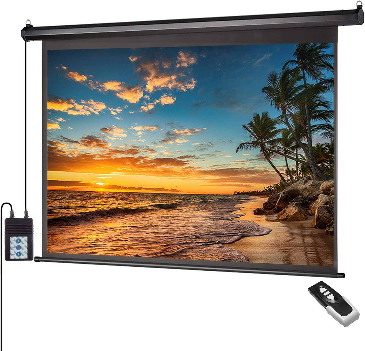 100 inch 16:9 HD Electric Projector Screen with Remote Control A351