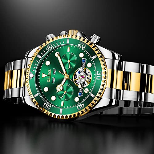 Automatic Self Winding Mechanical Stainless Steel Wrist Watch with Big Dial Waterproof Luminous Watch Rotatable Bezel Y49568